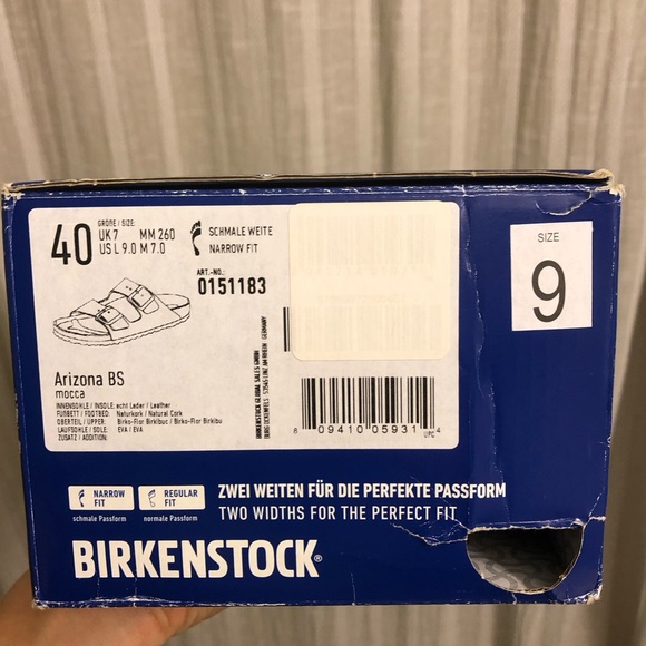 NWT Birkenstock EU 40 (W 9, M 7) Birkibuc Arizona Sandals - Picture 5 of 5